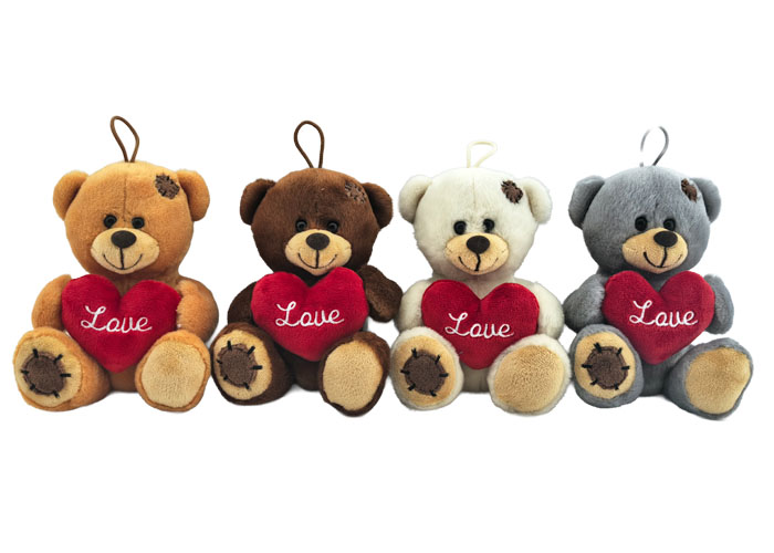 (Mis 1) ORSETTI CON CUORE Peluche 15cm 4ass…x12…x360